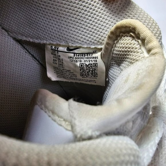 Nike Air Force One Shoes Sneakers Size 6.5Y / 8W White 314192-117 - Picture 7 of 12